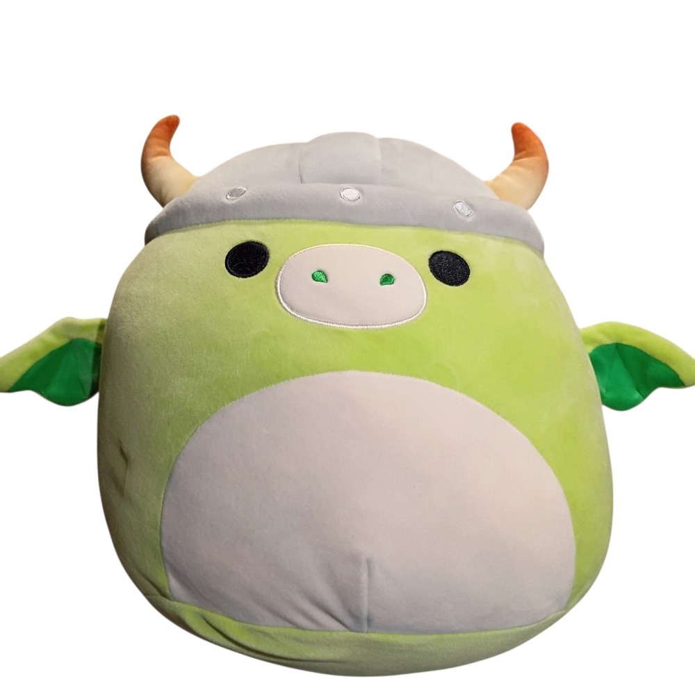 EUC Rare 12" Squishmallow Green Viking Dragon Gorm W/ Black Tag Select Series - Picture 2 of 9
